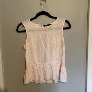 Light pink peplum tank